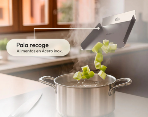 Recogedor de Alimentos en Acero Inoxidable